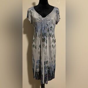 EUC Unity World Wear Purple and Green Boho Floral Dress size large